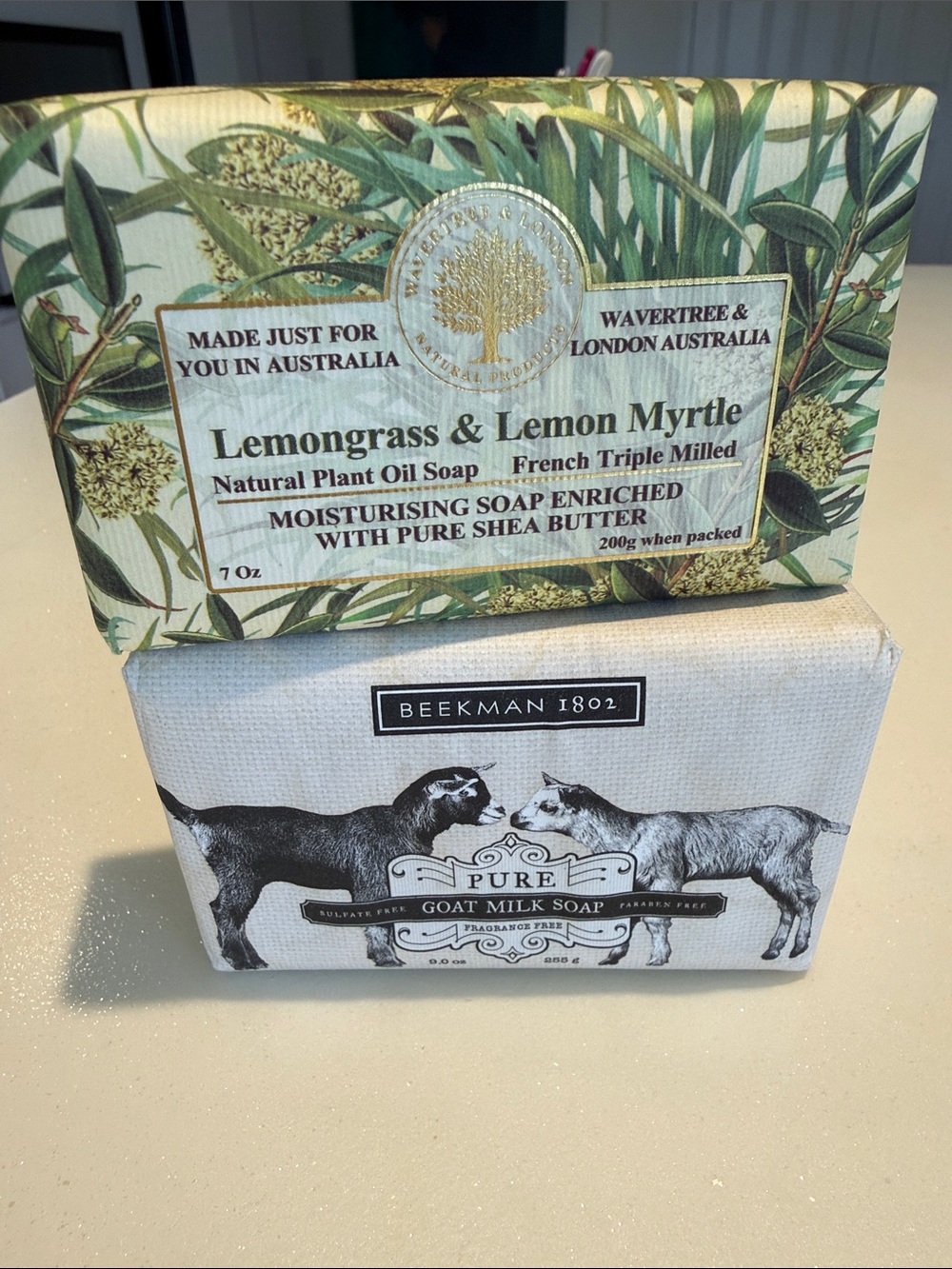 Beekman 1801 Goat Milk Hand Soap Bar and Lemongrass Wavertree and Londan